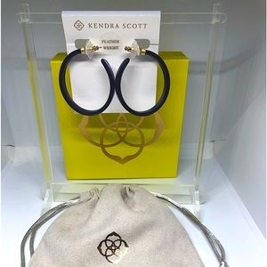 Kendra Scott Navy Blue Hoop Earrings